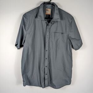 5.11 Tactical Medium Short Sleeve Button Up Shirt Mens Gray Cotton Blend Work